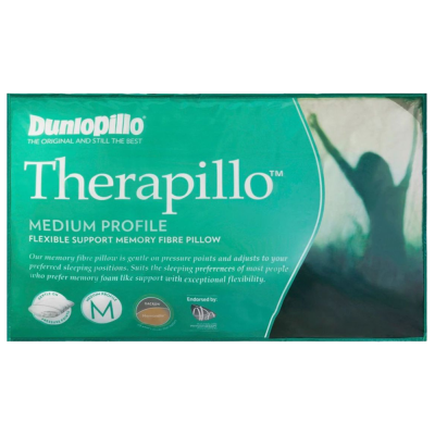 Dunlopillo Therapillo Flexible Support Memory Fibre Pillow Medium Profile