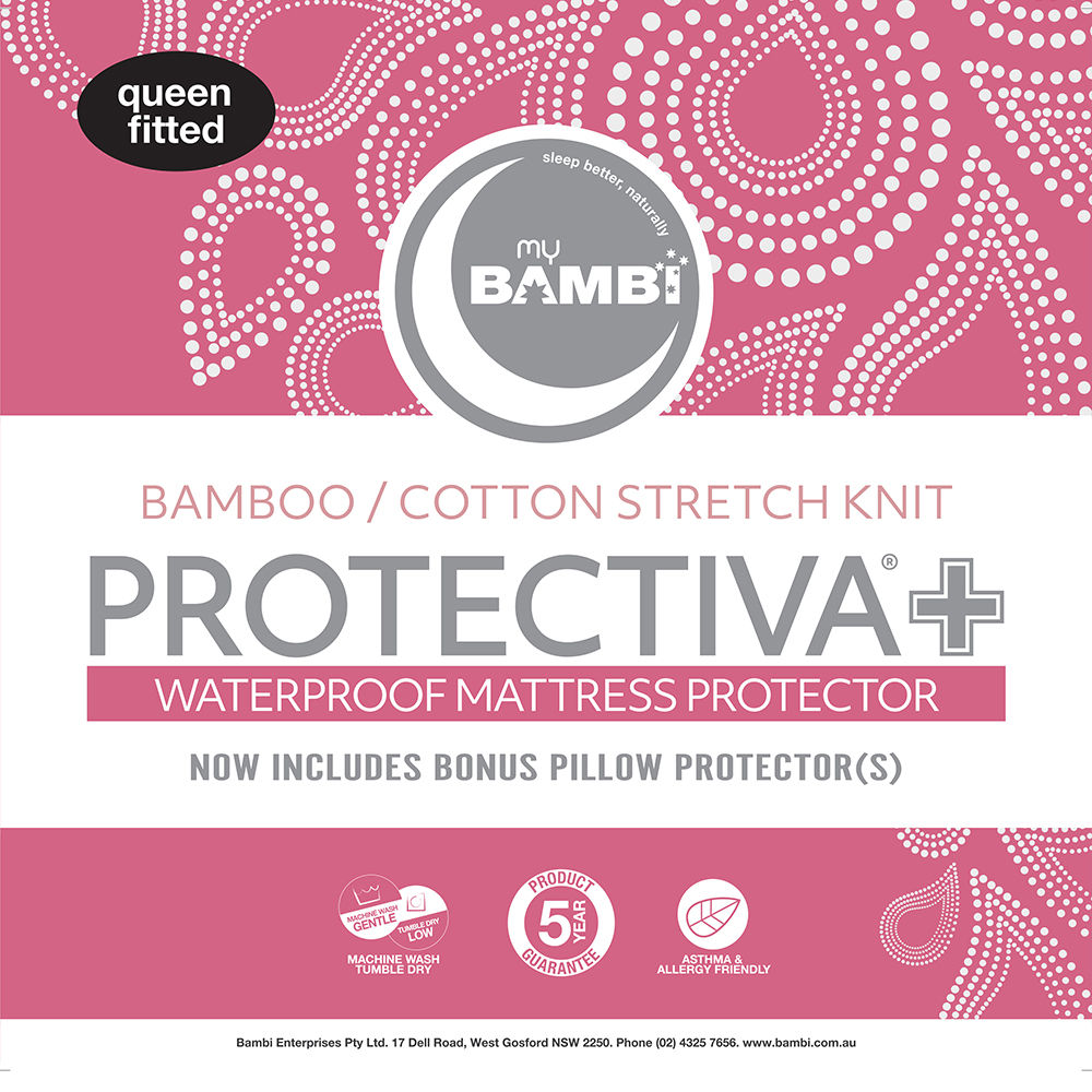 Bambi Protectiva+ Bamboo Cotton Stretch Knit Waterproof Mattress Protector